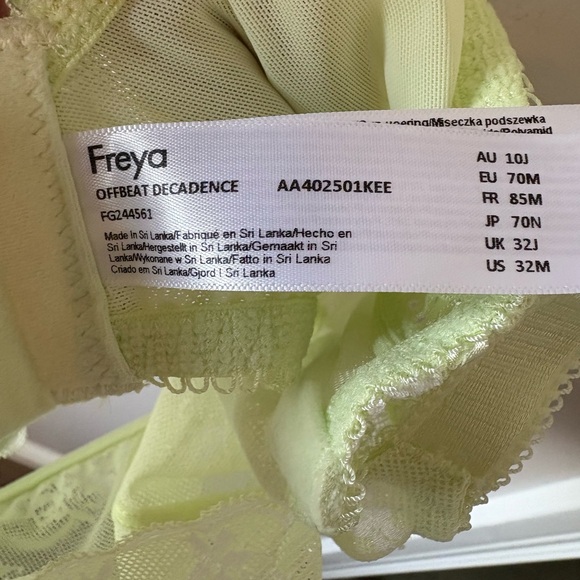 Freya Offbeat Decadence Side Support Bra - 32M - Key Lime - Picture 7 of 7